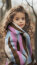 Teddystoff wilde Streifen - jeansblau
