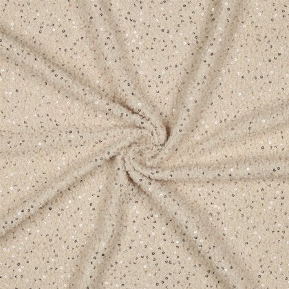 Teddystoff  Pailletten - creme