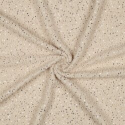 Teddystoff  Pailletten - creme