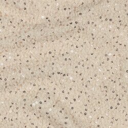 Teddystoff  Pailletten - creme
