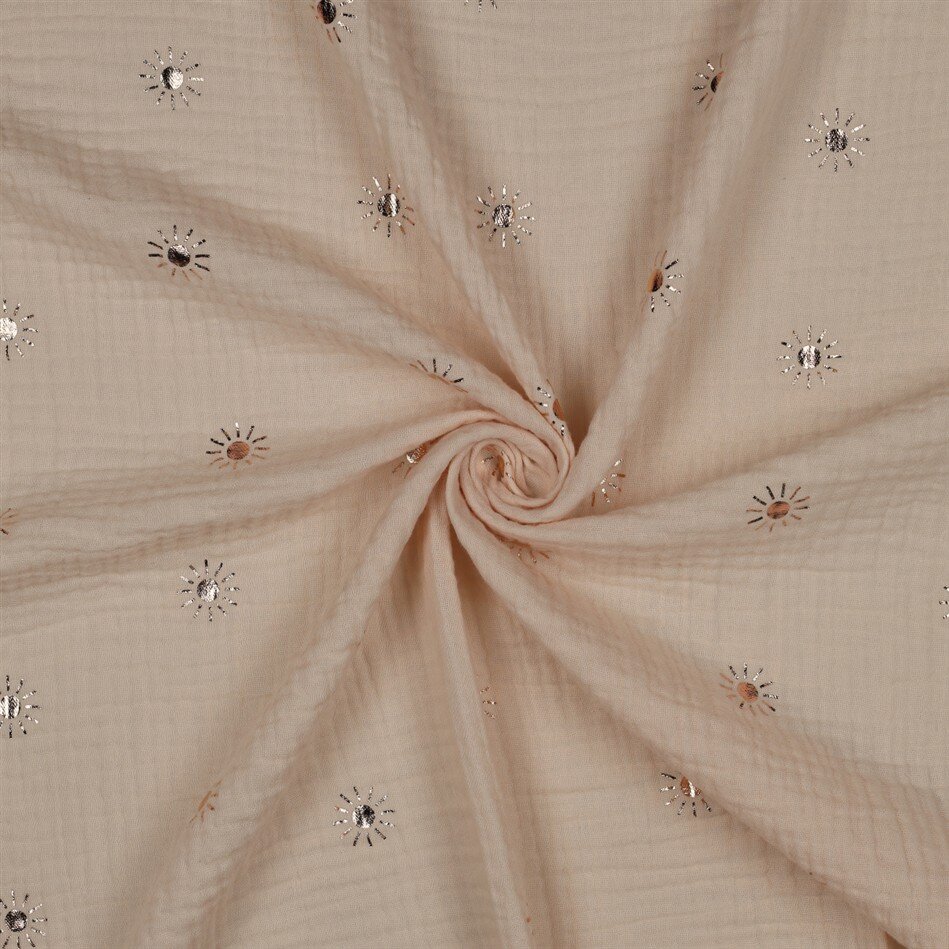 Musselin Foliert Sonne - sand