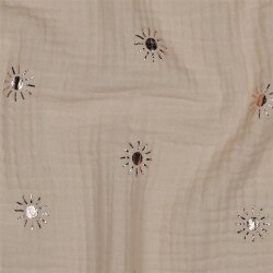 Musselin Foliert Sonne - sand
