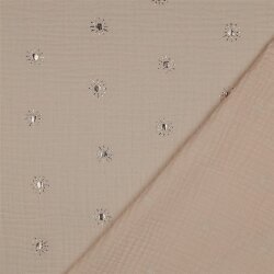 Musselin Foliert Sonne - sand
