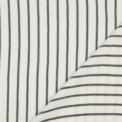 Musselin breite Streifen - dunkelblau