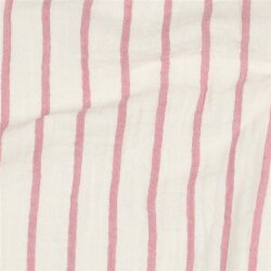 Musselin breite Streifen - altpink