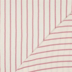 Musselin breite Streifen - altpink