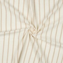 Musselin breite Streifen - beige