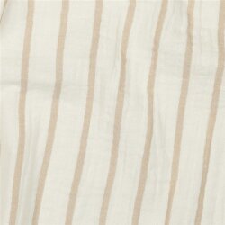 Musselin breite Streifen - beige