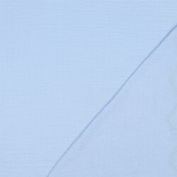 Musselin 2-SIDE SCALLOP - LIGHT BLUE