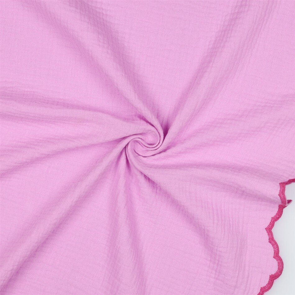 Musselin 2-SIDE SCALLOP - LIGHT PINK