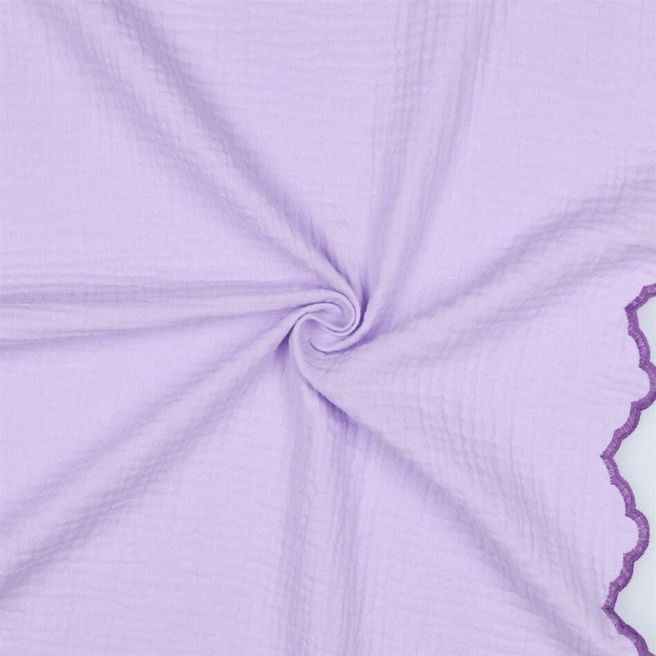 Musselin 2-SIDE SCALLOP - LILAC