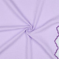 Musselin 2-Seitig Bordüre - helllila