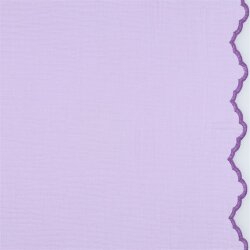 Musselin 2-SIDE SCALLOP - LILAC