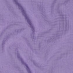 Musselin Bestickt Blumen - LILAC