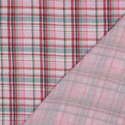 Musselin YARN DYED Karomuster - MUTLICOLOUR / LIGHT PINK