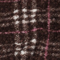 Bouclé Mantelstoff Karomuster - BROWN