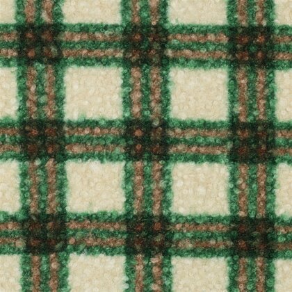 Bouclé Mantelstoff Karomuster - GREEN
