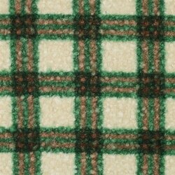 Bouclé Mantelstoff Karomuster - GREEN