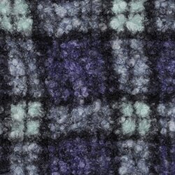 Bouclé Mantelstoff Karomuster - DARK LAVENDER