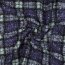Bouclé Mantelstoff Karomuster - DARK LAVENDER