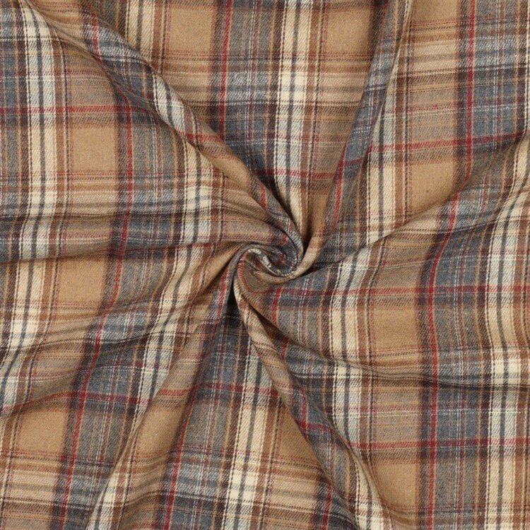 Schottenkaro angeraut - beige