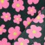 Teddystoff Blumen - dunkeloliv/hellpink