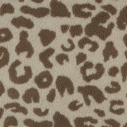 Teddystoff Leopunkte - taupe