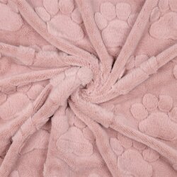 Wellnessfleece Pfotenabdruck - puderpink