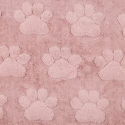 Wellnessfleece Pfotenabdruck - puderpink
