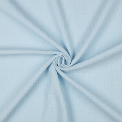 Musselin *Vera* 160 cm Uni - hellblau