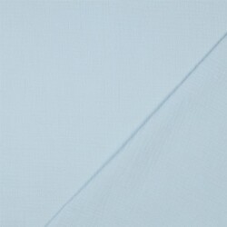 Musselin *Vera* 160 cm Uni - hellblau