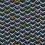 Baumwollsatin GEOMETRIC - DARK GREEN