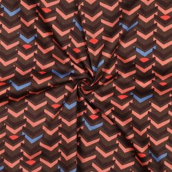 Baumwollsatin GEOMETRIC - TAUPE