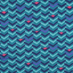 Baumwollsatin GEOMETRIC - PETROL