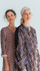 Baumwollsatin GEOMETRIC - PETROL