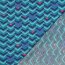 Baumwollsatin GEOMETRIC - PETROL