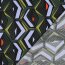 Baumwollsatin GEOMETRIC - DARK GREEN