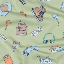 Baumwolljersey Cool & Funky - salbei