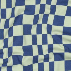 Baumwolljersey Cool Karo - salbei