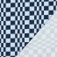 Baumwolljersey Cool Karo - indigo