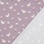 Baumwolljersey Bio~Organic Vögel und Blümchen - softlavendel