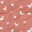 Baumwolljersey Bio~Organic Vögel und Blümchen  - dunkelaltpink