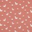 Baumwolljersey Bio~Organic Vögel und Blümchen  - dunkelaltpink