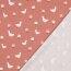 Baumwolljersey Bio~Organic Vögel und Blümchen  - dunkelaltpink