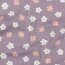 Baumwolljersey Bio~Organic Blumen - softlavendel