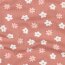 Baumwolljersey Bio~Organic Blumen - dunkelaltpink