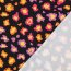 Baumwolljersey Glitzer bunte Leoflecken - schwarz