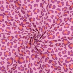 Musselin Leo Print - pink