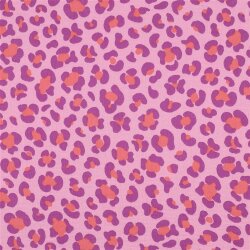 Musselin Leo Print - pink