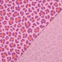 Musselin Leo Print - pink